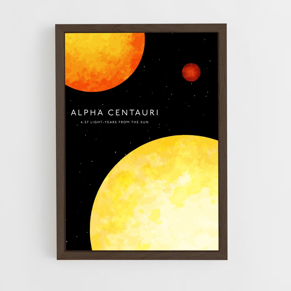 Poster Alpha Centauri Éblouissant – affiche Étoiles (vue 5)